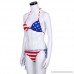 July 4th Patriotic American Flag Women Bikini Set Swimwear Push-up Padded Print Bra Swimsuit Beachwear Red B071ZYYH85